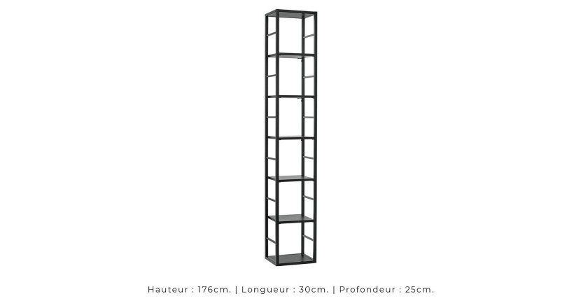 Ensemble meubles de salon style industriel SWITCH M6. Coloris chêne.