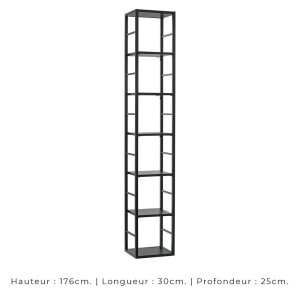 Ensemble meubles de salon style industriel SWITCH M6. Coloris chêne.