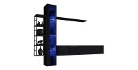 Ensemble meubles de salon style industriel SWITCH M7. Coloris noir.