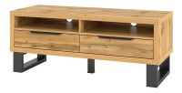 Meuble TV 120cm collection MILO. Coloris chêne. Style design.