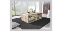 Table basse collection LEVIS. Meuble type contemporain coloris chêne.