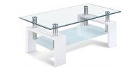 Table basse collection MAGY. Meuble type CONTEMPORAIN coloris blanc.