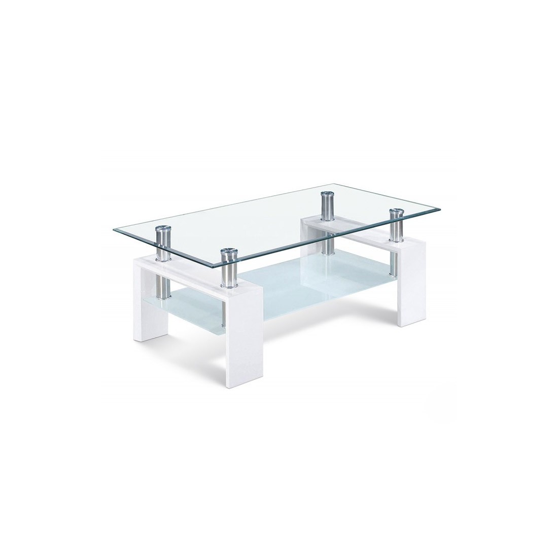 Table basse collection MAGY. Meuble type CONTEMPORAIN coloris blanc.