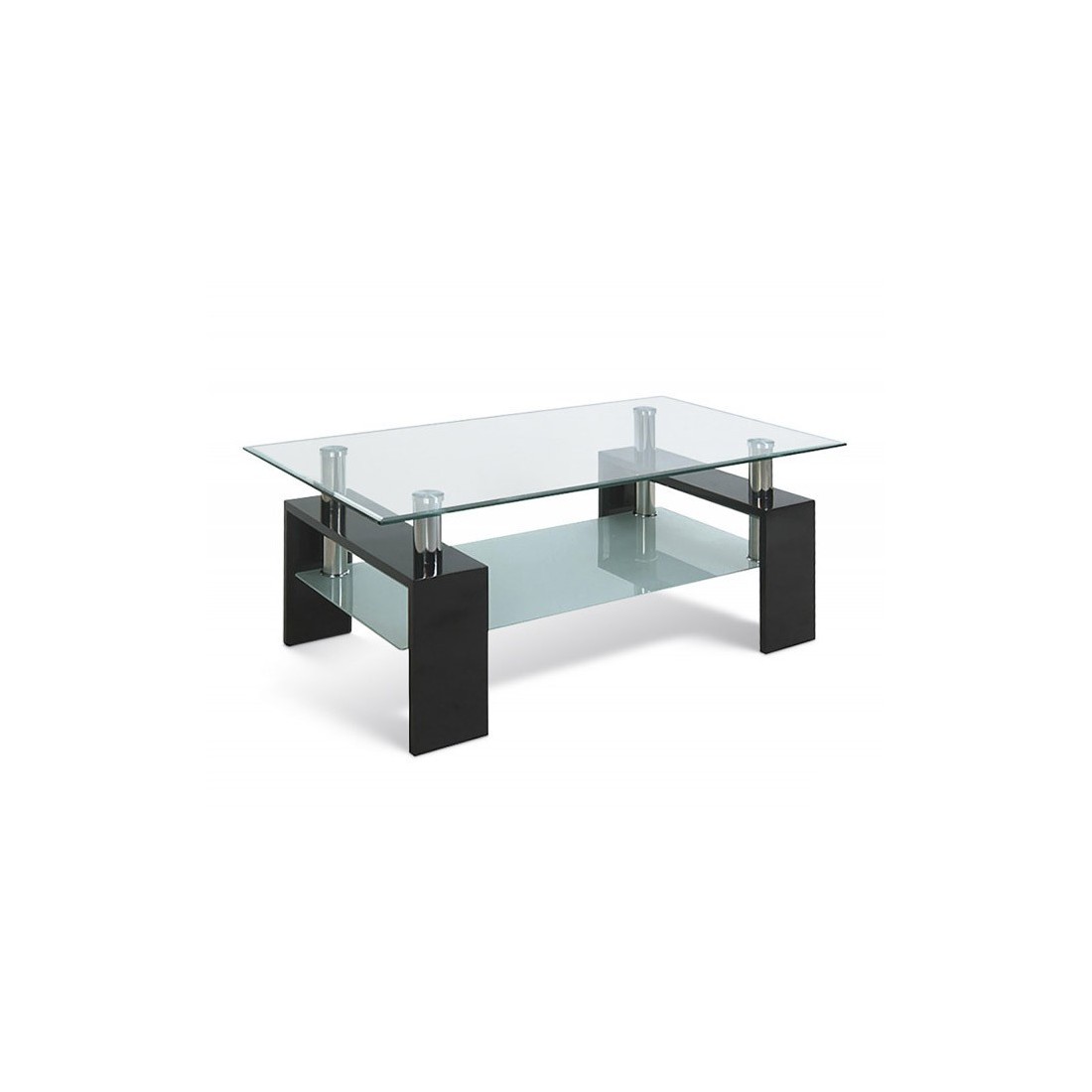 Table basse collection MAGY. Meuble type CONTEMPORAIN coloris noir.
