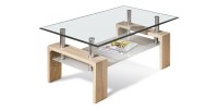 Table basse collection MAGY. Meuble type CONTEMPORAIN coloris chêne.