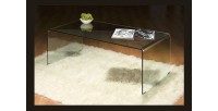 Table basse collection AXEL. Meuble type CONTEMPORAIN en verre trempé