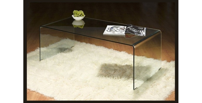 Table basse collection AXEL. Meuble type CONTEMPORAIN en verre trempé