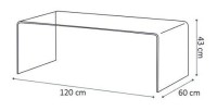 Table basse collection AXEL. Meuble type CONTEMPORAIN en verre trempé