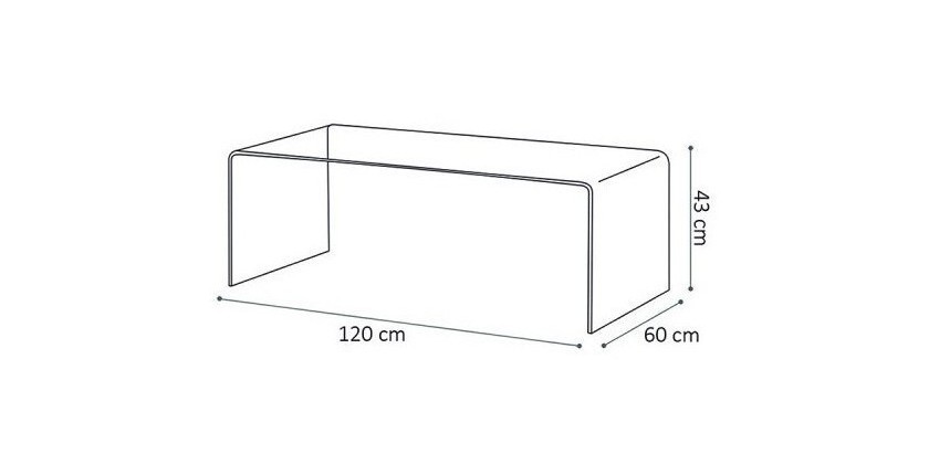 Table basse collection AXEL. Meuble type CONTEMPORAIN en verre trempé