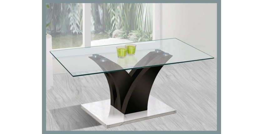 Table basse ALVARA 110x60. Noir laqué