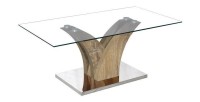 Table basse ALVARA 110x60. Effet chêne