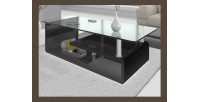 Table basse collection GOLDY. Meuble type CONTEMPORAIN coloris noir.