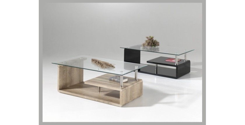 Table basse collection GOLDY. Meuble type CONTEMPORAIN effet chêne.