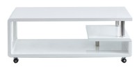 Table basse collection HOOK. Meuble type CONTEMPORAIN coloris blanc.