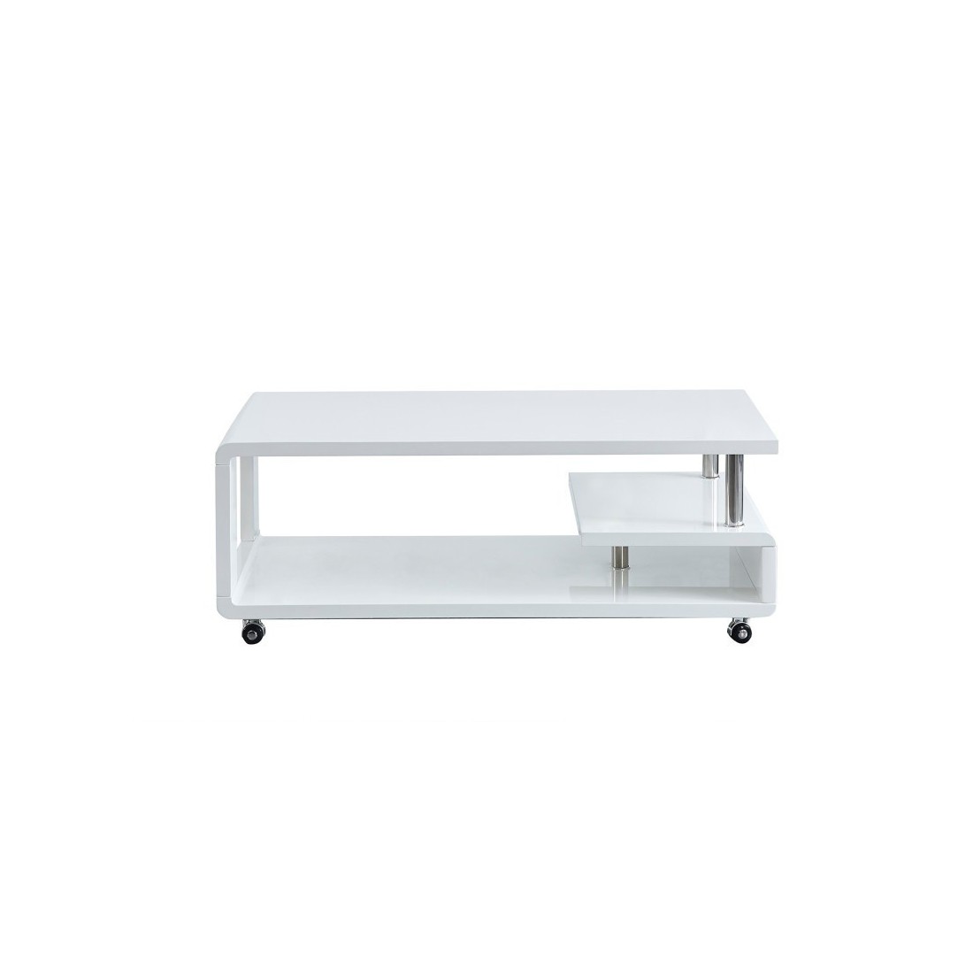 Table basse collection HOOK. Meuble type CONTEMPORAIN coloris blanc.