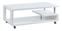 Table basse collection HOOK. Meuble type CONTEMPORAIN coloris blanc.