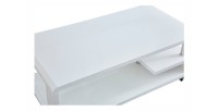 Table basse collection HOOK. Meuble type CONTEMPORAIN coloris blanc.