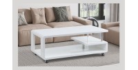 Table basse collection HOOK. Meuble type CONTEMPORAIN coloris blanc.