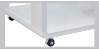 Table basse collection HOOK. Meuble type CONTEMPORAIN coloris blanc.