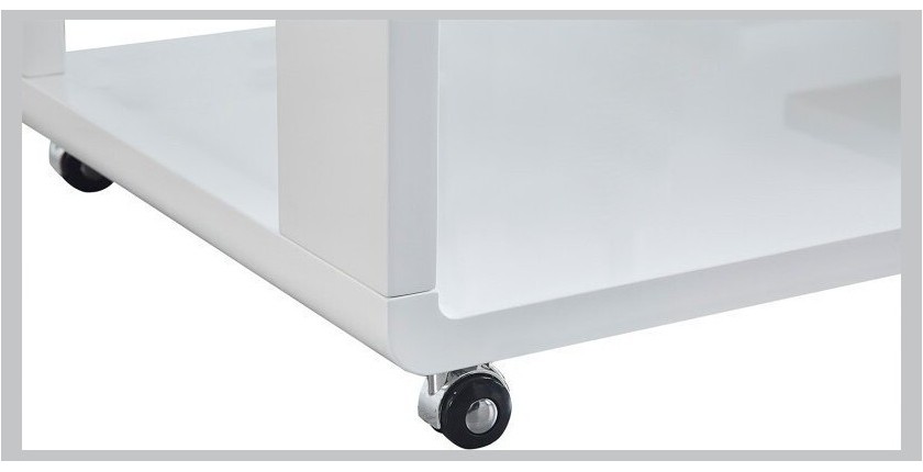 Table basse collection HOOK. Meuble type CONTEMPORAIN coloris blanc.