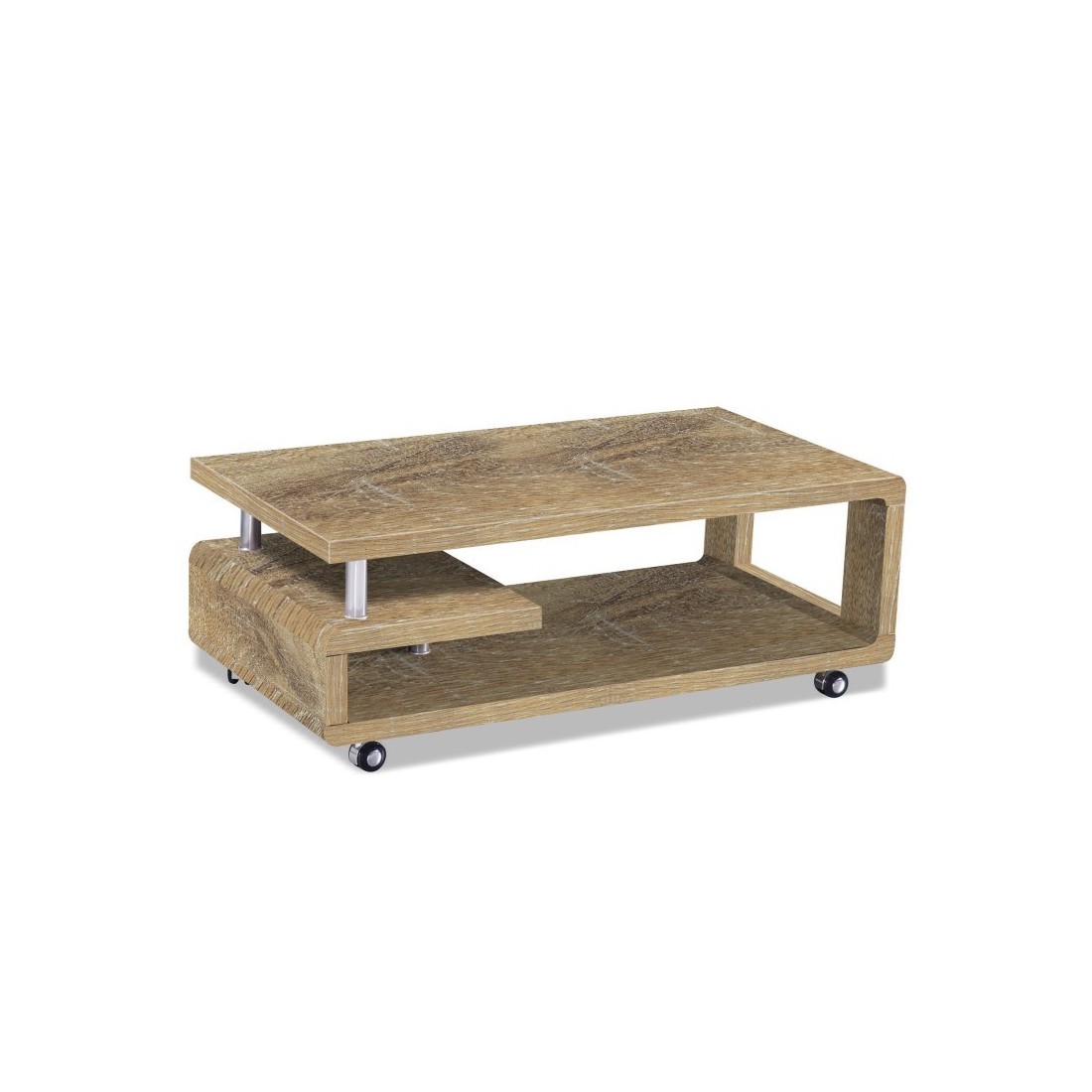 Table basse collection HOOK. Meuble type CONTEMPORAIN effet chêne