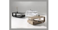 Table basse collection HOOK. Meuble type CONTEMPORAIN effet chêne