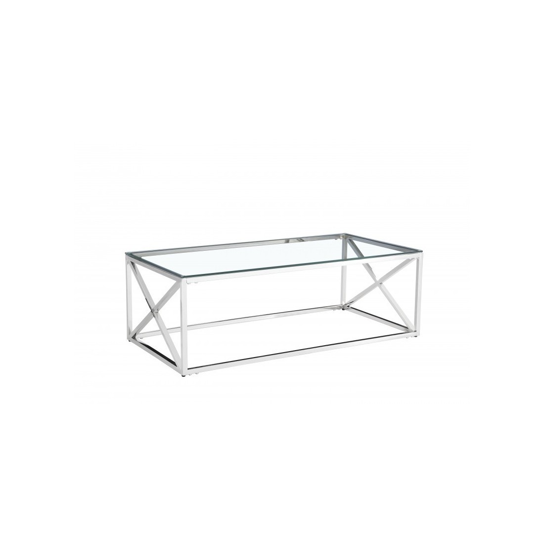 Table basse couleur argent collection MERCURE. Meuble design pour salon