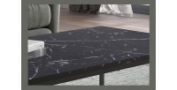 Table basse collection OREGON. Meuble style industriel effet marbre noir.