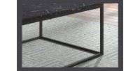 Table basse collection OREGON. Meuble style industriel effet marbre noir.