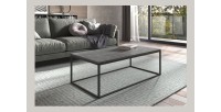 Table basse collection OREGON. Meuble type industriel effet béton.