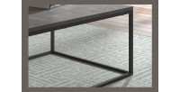Table basse collection OREGON. Meuble type industriel effet béton.