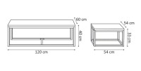 Table d'appoint style industriel HELLINGTON effet chêne foncé - Table basse - Ensemble 3 pièces