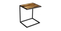 Table d'appoint collection MODENE en bois massif - Meuble style industriel