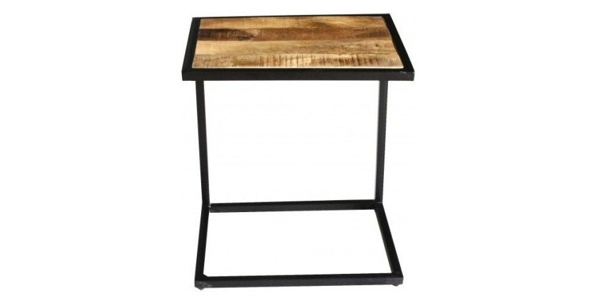 Table d'appoint collection MODENE en bois massif - Meuble style industriel