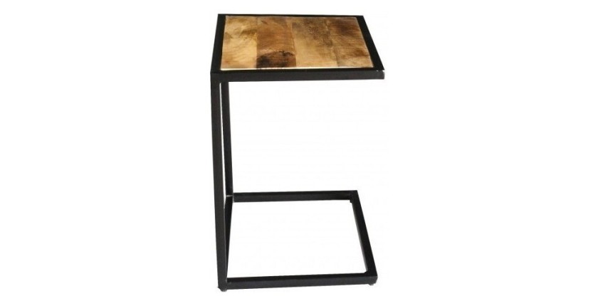 Table d'appoint collection MODENE en bois massif - Meuble style industriel