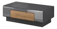 Table basse collection OHIO. Meuble type CONTEMPORAIN coloris gris et chêne.