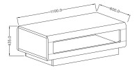 Table basse design collection BREDA blanche brillante. Meuble idéal pour votre salon.