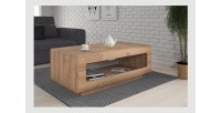 Table basse design collection BREDA coloris chêne. Meuble idéal pour votre salon.