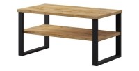 Table basse design collection MILO coloris chêne. Meuble idéal pour votre salon.