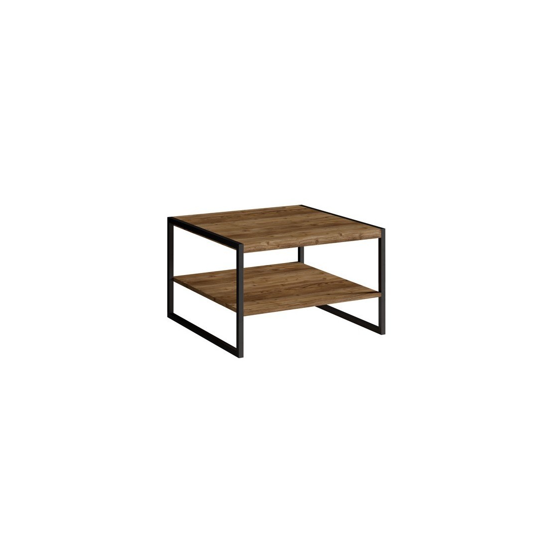 Table basse style industriel collection ANAFI. Coloris épicéa et noir.