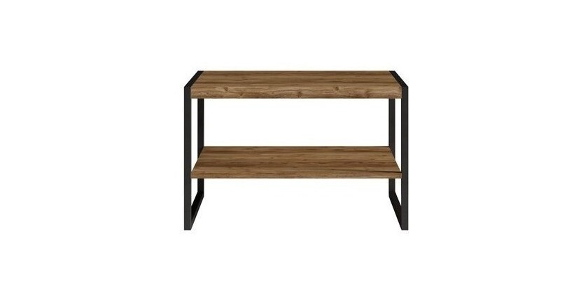 Table basse style industriel collection ANAFI. Coloris épicéa et noir.
