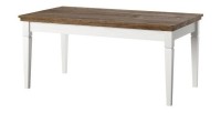 Table basse rectangulaire collection ASSIA. Coloris frêne blanc et chêne.