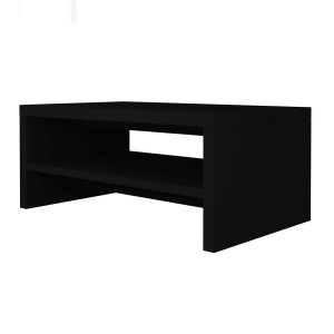 Table basse 110x60 collection RIO. Meuble design coloris noir mat.