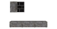 Composition de meubles design pour salon effet ardoise collection NARVA.