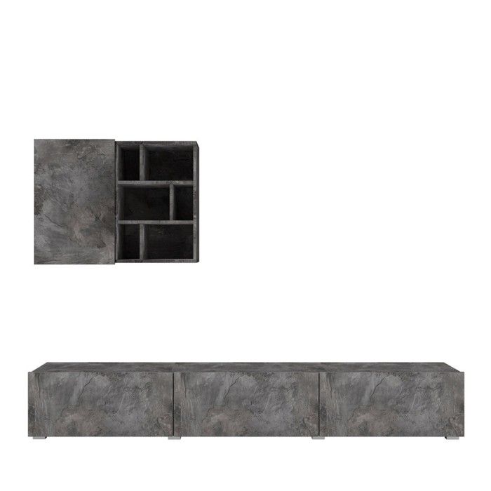 Composition de meubles design pour salon effet ardoise collection NARVA.