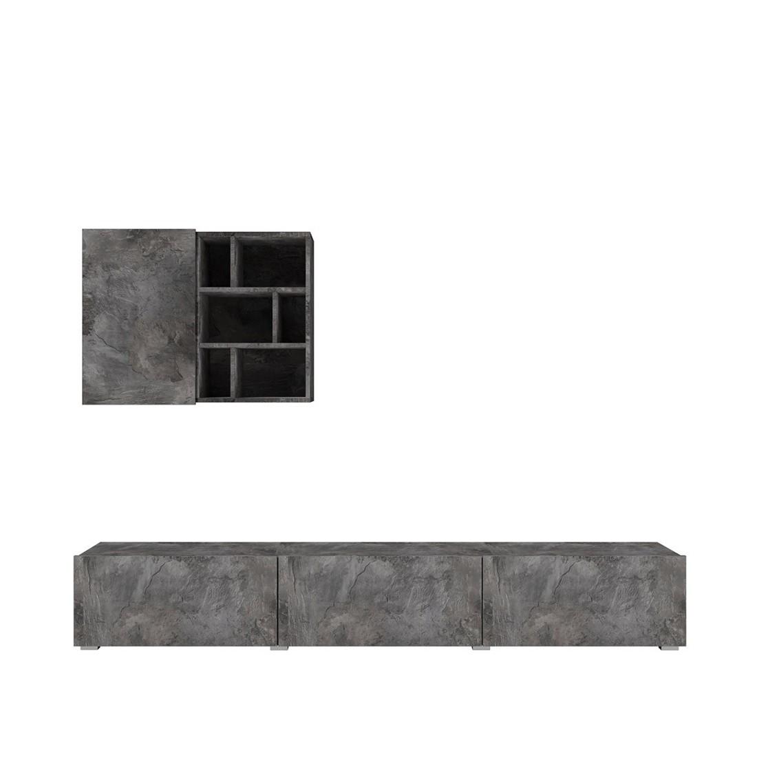 Composition de meubles design pour salon effet ardoise collection NARVA.