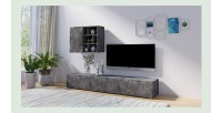 Composition de meubles design pour salon effet ardoise collection NARVA.