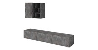 Composition de meubles design pour salon effet ardoise collection NARVA.