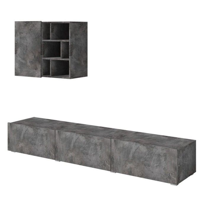 Composition de meubles design pour salon effet ardoise collection NARVA.