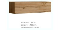 Ensemble meuble salon collection SWITCH II design, coloris chêne Wotan.